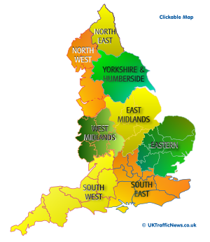 clickable map of england regions