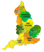 regional traffic news map of england