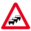 UK road sign for beware queues ahead likely