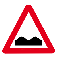 Warning Road Sign for uneven road
